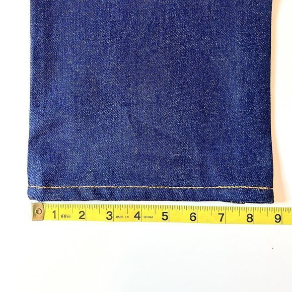 Vintage Levis 505 Jeans Men 38 x 30 Deadstock Dark Denim Orange Tab 90s USA - Picture 13 of 14